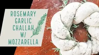Rosemary Garlic Challah | How to Braid 2 Strand Round Cheesy Garlic Challah Bread