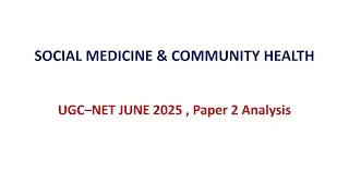 UGC NET June 2025 Paper 2 &ndash; Social Medicine & Community Health | Solutions, Analysis & Tips