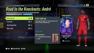 FIFA 22 - ANDRE ROAD TO THE KNOCKOUTS FUCL OBJECTIVES CARD REQUIREMENTS