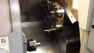 Haas SL10 bar feeder setup