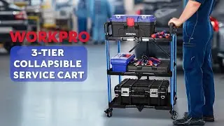 WORKPRO&reg; Tools | 3-Tier Collapsible Service Cart #workpro #tools #handtools