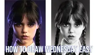 How to draw wednesday easy