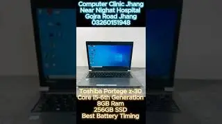 Toshiba z-30 Laptop 8GB Ram 256Gb SSD Drive Excellent Battery Time Best Slim Laptop