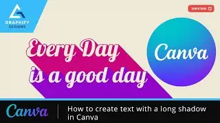 How to create text with a long shadow in Canva