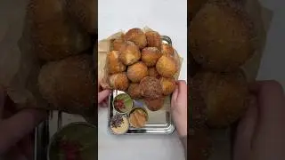 Warm Cinnamon Sugar Mini Donuts. #asmr #foryou #shorts