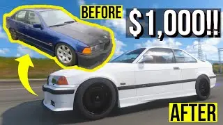 Building An E36 On A $1,000 Budget!! (Realistic Forza Build)