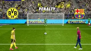 FC Barcelona vs Borussia Dortmund Full Penalty Shootout | FCB vs BVB Match | eFootball Gameplay