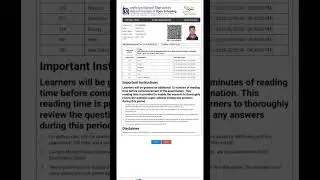 Nios hall ticket #admit card oct2024#nios#nios 10&12 hall ticket