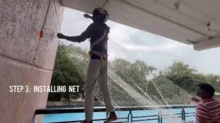 Pigeon net installation for balcony in Banglore call now : 9900622444 #banglore  #interiordesign 