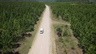 Van traveling on a country road | Free stock footages | No copyright videos | Drone footage