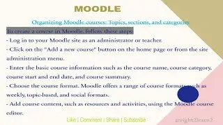 Getting started with Moodle: A beginner's guide to course creation