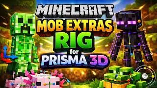 Minecraft mob extras rig for Prisma 3d