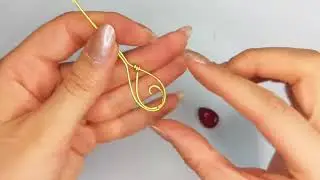 Eye catching easy wire wrapped pendant - pear shaped stone wire wrapping pendant