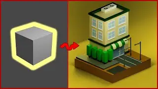 How to create low poly Building Scene in Blender  | Blender Tutorial | Let's Create It Ep-2 |