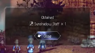 Octopath Traveler 2 Sunshadow Staff Legendary Weapon - Buff Light & Dark Attacks - Shadowy Boy