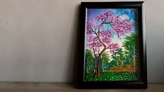 Painting of cherry blossom tree | Paint Passion