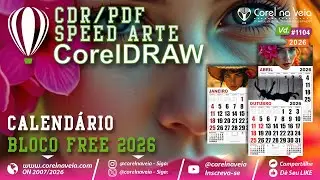 Calendário Bloco 2026 CDR e PDF FREE Speed ARTE Narrada