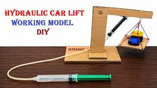 how to make hydraulic car lift working model | science project | DIY pandit