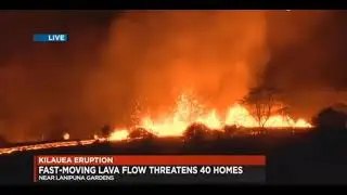 Hawaii Update Lava FountainApproaching Geothermal Plant