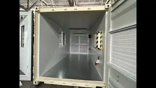 Container paint booth for French customer