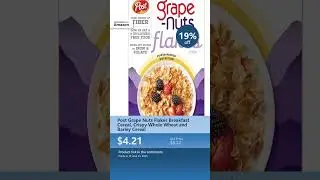 Post Grape Nuts Flakes Breakfast Cereal, Crispy Whole Wheat and Barley Cereal