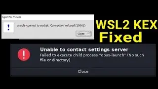 Wsl2 Win-KeX unable to contact settings server Failed to execute child process 