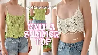 Free Knitting Pattern How To Knit A Summer Lace Wavy Cami Top Knitting Pattern Tutorial