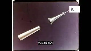 Space Rocket Launch, Retro Futurism, 1960s Russian Sci Fi, 16mm