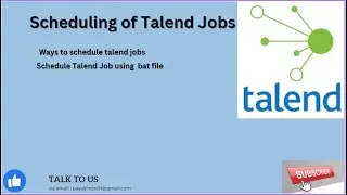 Scheduling Talend Open Studio Jobs|Talend Job Deployment & Scheduling|Scheduling execution of a Job