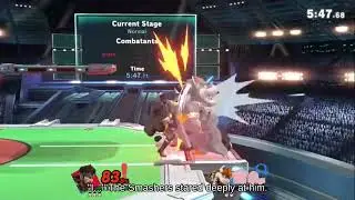 Dodge Roll Mii Brawler near Reset Bomb Forest against OHKO Roy? || Switch