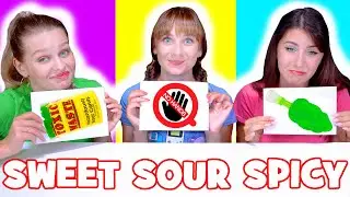 ASMR Food Challenges | Sweet, Sour, Spicy No Hands Mukbang