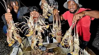 LOBSTER INVASION in Jamaica! Crazy Catch 😳😱