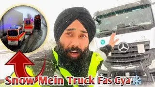 Snow Mein Truck Fas Gya ❄️!! First Day Of Snow Fall !! आज बर्फबारी का पहला दिन ❄️🚛