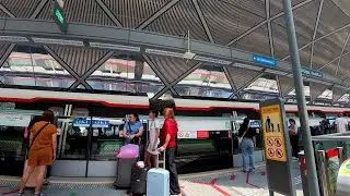 Expo MRT Station | Paid transfer link walk from DTL Platforms to EWL Platforms | September 2025