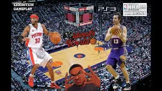 Игровой процесс NBA 09 |PS3| с комментариями |Пистонс против Санз|