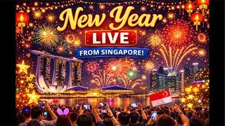 LIVE | Singapore New Year Night 2026 🎆 | Massive Crowd, Beautiful Decorations & Fireworks