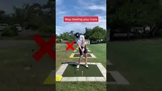 Stop blading your irons #golf #tips #shorts
