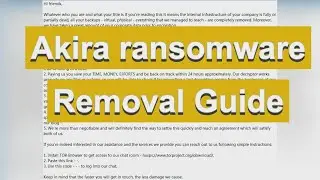 Akira ransomware Removal Tutorial (Files Decryption)