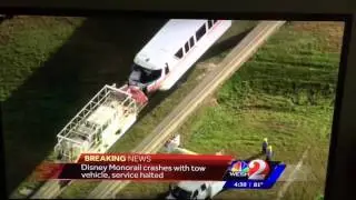 Wesh 2 Orlando News Report of Disney World Monorail Accident with Tow Vehicle (11/18/2015)