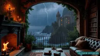 Escape to a Rainy Cliffside Castle - Relaxing Ambience for Sleep, Study & Stress Relief