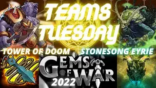 Gems of War 6 TEAMS Tower of Doom Faction Assault | Stonesong Eyrie Team Yellow Tower of Doom Team