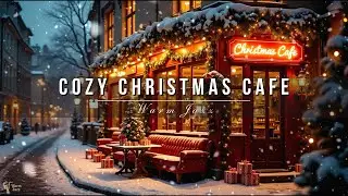 Cozy Christmas Café in the Snow ❄️☕ Warm Jazz & Winter Ambience for Relaxation