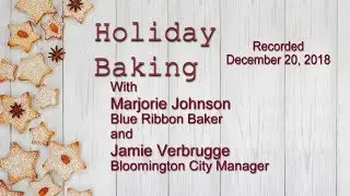 Holiday Baking with Marjorie Johnson