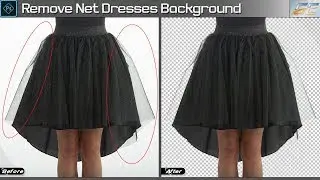 How to Remove (Cutout) Net Dresses Background in Photoshop | @BSMpictures #shorts