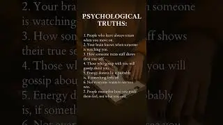 Psychological Truths You Can&rsquo;t Ignore | Deep Human Psychology Facts About Life & People