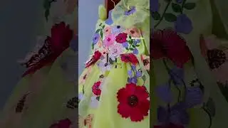 Butterfly theme: Daisy yellow shade floral dress for birthday #birthdayclothes #bday #birthdaydress