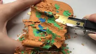 Wet Chalk Shaving, Cutting, Sound ASMR, no talking