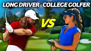 I Played A MATCH Against Sabrina Andolpho | Who Will Win?? | Long Driver Vs. College Golfer