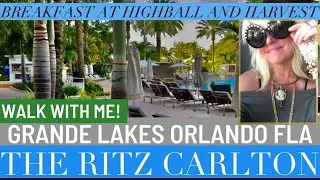 Ritz Carlton Grande Lakes Orlando Florida pool and resort tour breakfast at Highball and Harvest!