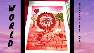 world red cross day with water color//poster for competition  @paromittapaaul